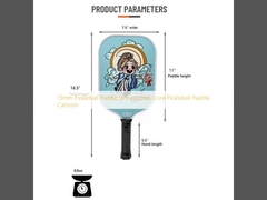 13mm Pickleball Paddle Honeycomb Core Pickleball Paddle dessin animé